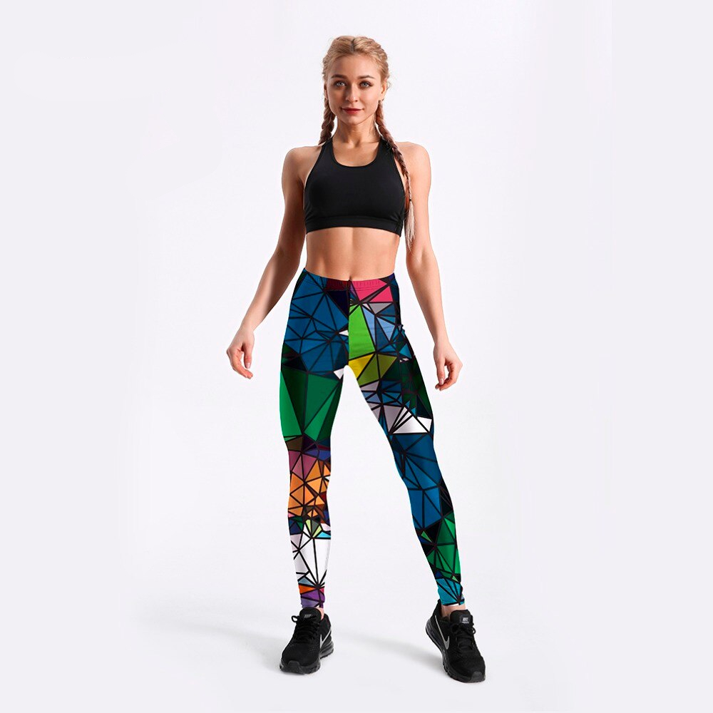 High Waist Women Digital Elastic Printed Fitness Leggings Push Up Sport GYM Leggings