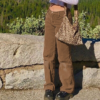 Corduroy Joggers Women Cargo Pants Street wear Caramel Brown Low Waist E Girl Aesthetic Straight Trousers Female